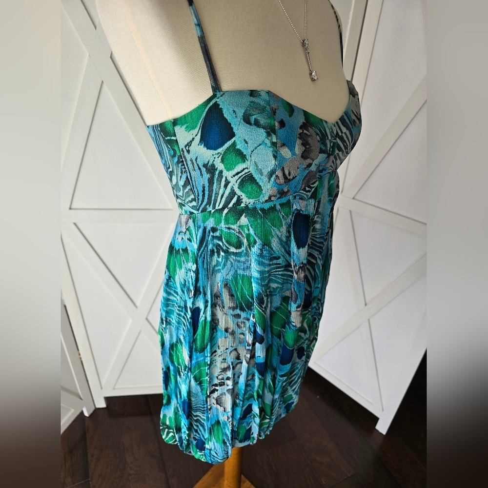 Vintage Marciano Silk Bubble Hem Mini Strappy Dress - Picture 4 of 12
